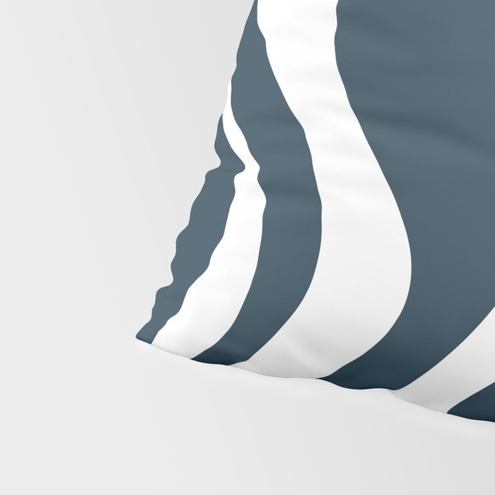 Liquid Swirl Abstract Pattern in Navy Blue and White Pillow Sham Gallery Image 4