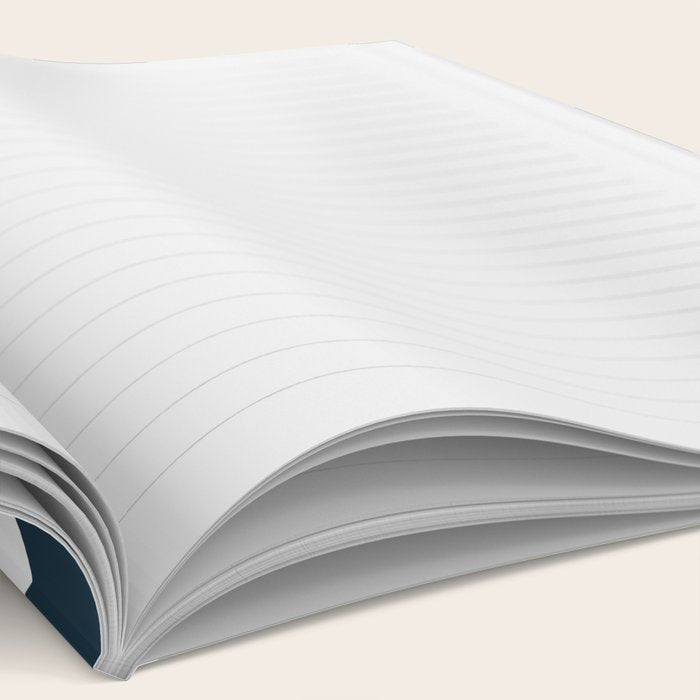 Liquid Swirl Abstract Pattern in Navy Blue and White Notebook Gallery Image 2