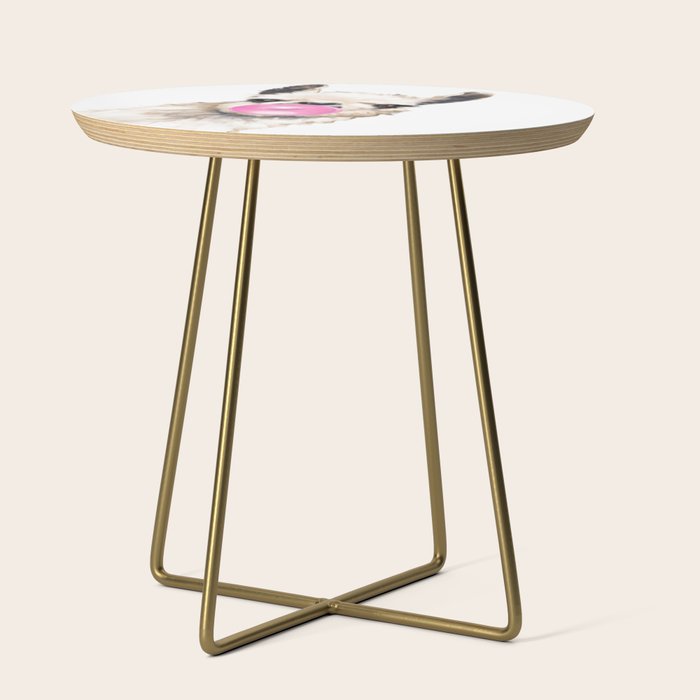 Bubble Gum Sneaky Llama Side Table Gallery Image 1