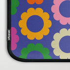 Flower Dots Cute Colorful Simple Retro Contemporary Floral Pattern Blue Laptop Sleeve Gallery Image 3