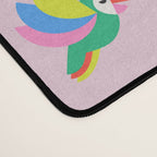 Happy Tropical Jungle Birds Toucan Hummingbird Parrot Pink Desk Mat Gallery Image 4