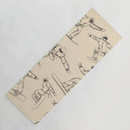 Minimal Snowboarders Line Art 2 Yoga Mat Gallery Image 1