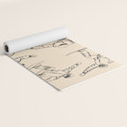 Minimal Snowboarders Line Art 2 Yoga Mat Gallery Image 2