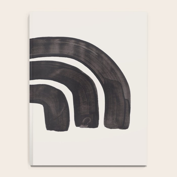 Turn Around Couple Mid Century Modern Minimalist Black Ink Painting Funky Tribal Notebook Gallery Image 4