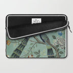 A Teal of Two Birds Chinoiserie Laptop Sleeve Gallery Image 2