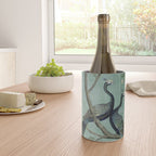 A Teal of Two Birds Chinoiserie Wine Chiller Gallery Image 4