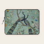 A Teal of Two Birds Chinoiserie Laptop Sleeve Gallery Image 1