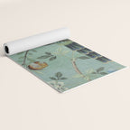A Teal of Two Birds Chinoiserie Yoga Mat Gallery Image 2