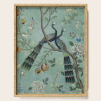 A Teal of Two Birds Chinoiserie Serving Tray Gallery Image 1