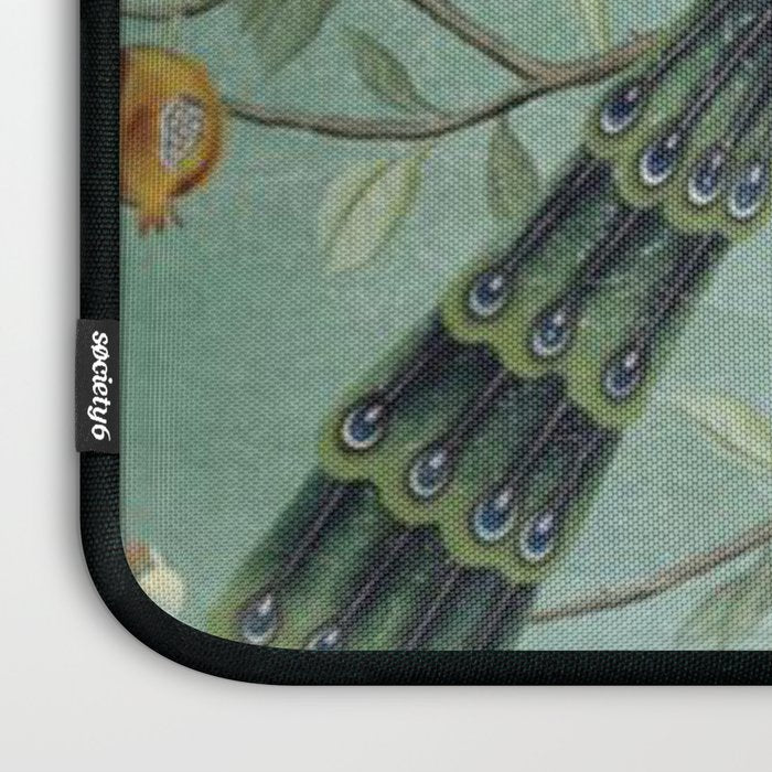 A Teal of Two Birds Chinoiserie Laptop Sleeve Gallery Image 3
