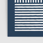 Navy White Lines Minimal Abstract Design Poster Gallery Image 3