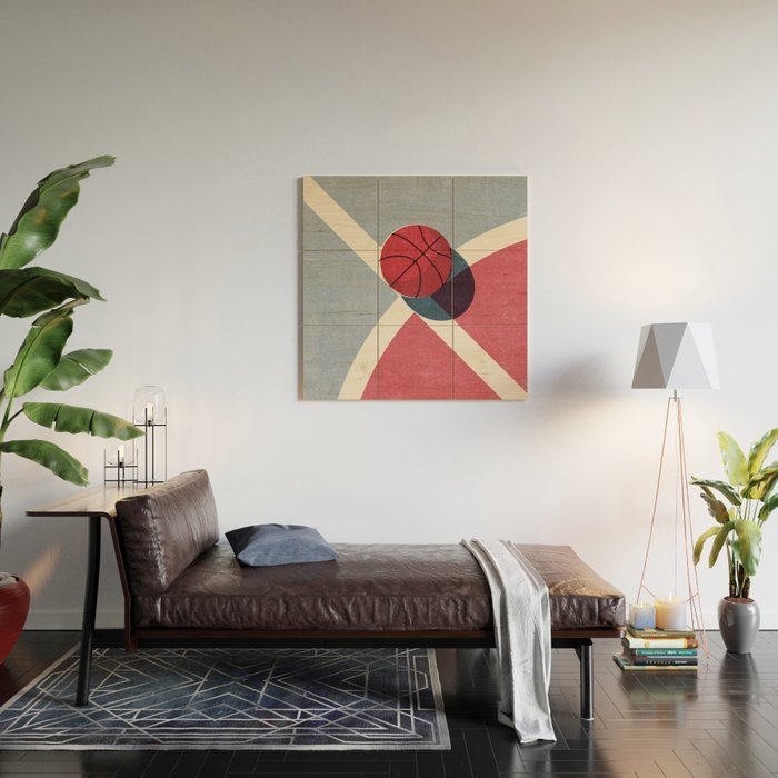 BALLS / Basketball (Outdoor) Wood Wall Art Gallery Image 2