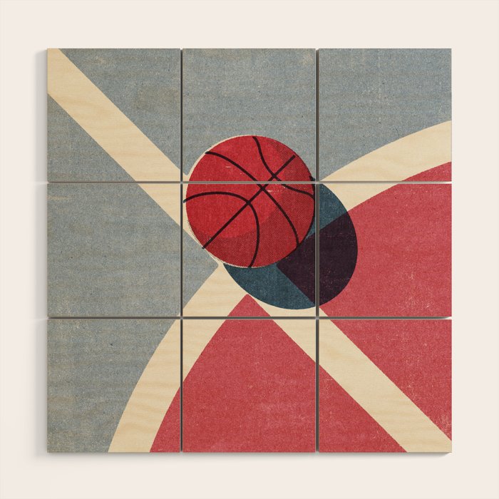 BALLS / Basketball (Outdoor) Wood Wall Art Gallery Image 1