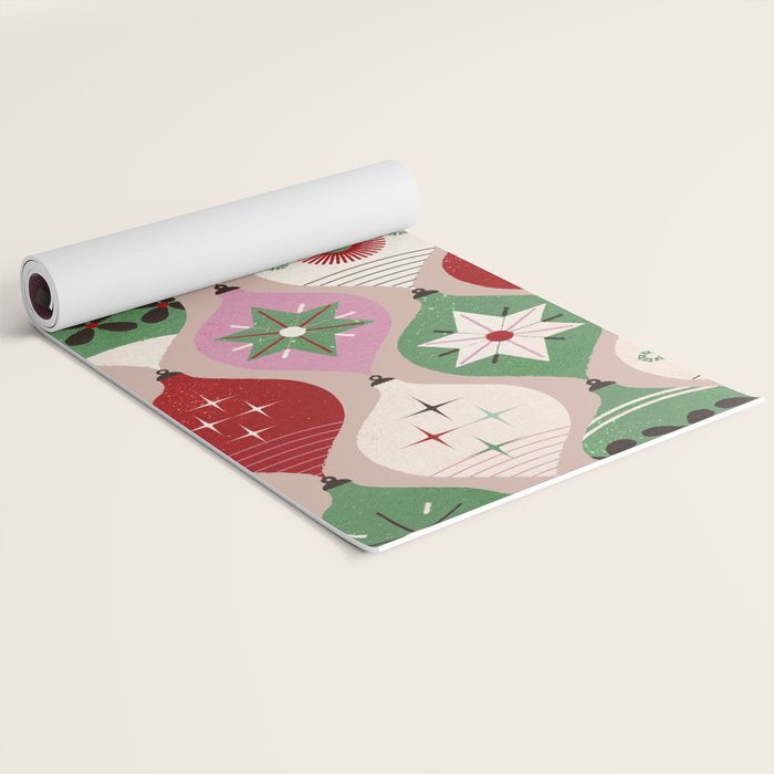 Festive Baubles Pattern Yoga Mat Gallery Image 2