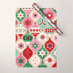 Festive Baubles Pattern Wrapping Paper Gallery Image 1