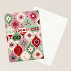 Festive Baubles Pattern Stationery Card Gallery Image 2