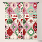 Festive Baubles Pattern Window Curtain Gallery Image 5