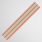 Old Fashioned Retro Christmas Stripe Pattern Vertical Pink Red Green Beige Table Runner Gallery Image 3