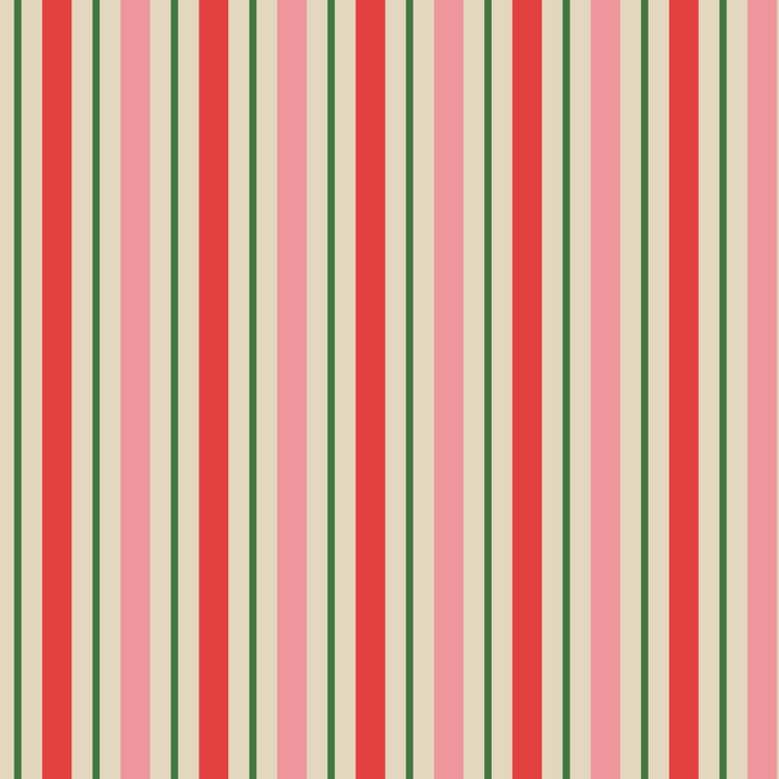 Old Fashioned Retro Christmas Stripe Pattern Vertical Pink Red Green Beige Coffee Mug Gallery Image 2