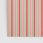 Old Fashioned Retro Christmas Stripe Pattern Vertical Pink Red Green Beige Poster Gallery Image 3