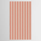Old Fashioned Retro Christmas Stripe Pattern Vertical Pink Red Green Beige Tablecloth Gallery Image 2