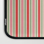 Old Fashioned Retro Christmas Stripe Pattern Vertical Pink Red Green Beige Laptop Sleeve Gallery Image 3