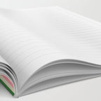 Old Fashioned Retro Christmas Stripe Pattern Vertical Pink Red Green Beige Notebook Gallery Image 2