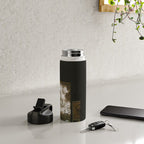 Hey Baby Take a Walk on the Wild Side -  70s Lou Reed quote street art neon retro typography Water Bottle Gallery Image 5