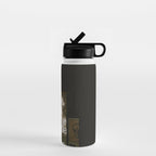 Hey Baby Take a Walk on the Wild Side -  70s Lou Reed quote street art neon retro typography Water Bottle Gallery Image 1