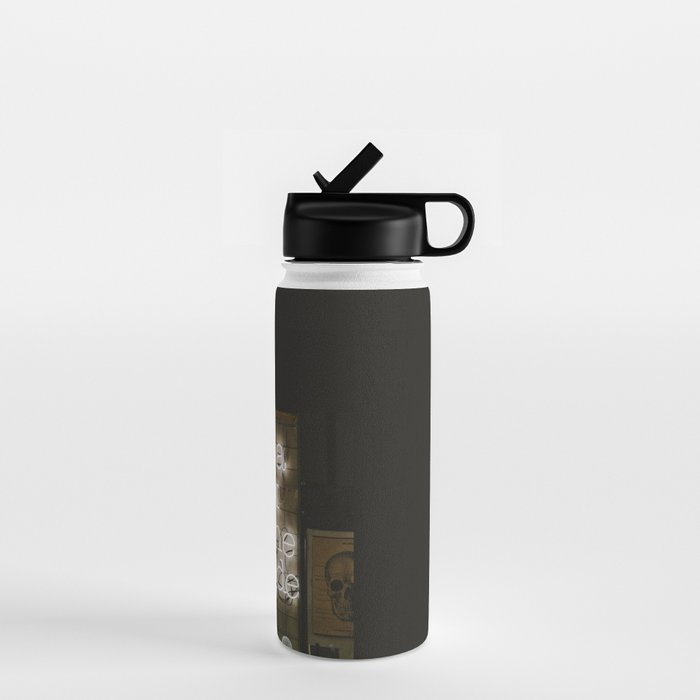 Hey Baby Take a Walk on the Wild Side -  70s Lou Reed quote street art neon retro typography Water Bottle Gallery Image 1