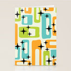 Mid Century Modern Scandinavian Pattern 245 Stationery Card Gallery Image 2