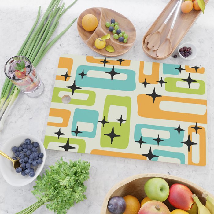Mid Century Modern Scandinavian Pattern 245 Cutting Board Gallery Image 2