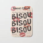 Bisou Bisou. Retro Guest Check  Bath Mat Gallery Image 1