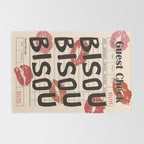 Bisou Bisou. Retro Guest Check  Rug Gallery Image 2