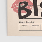 Bisou Bisou. Retro Guest Check  Poster Gallery Image 3