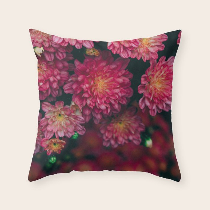 Autumn Vibes - Boho Rose Flowers Throw Pillow Gallery Image 6