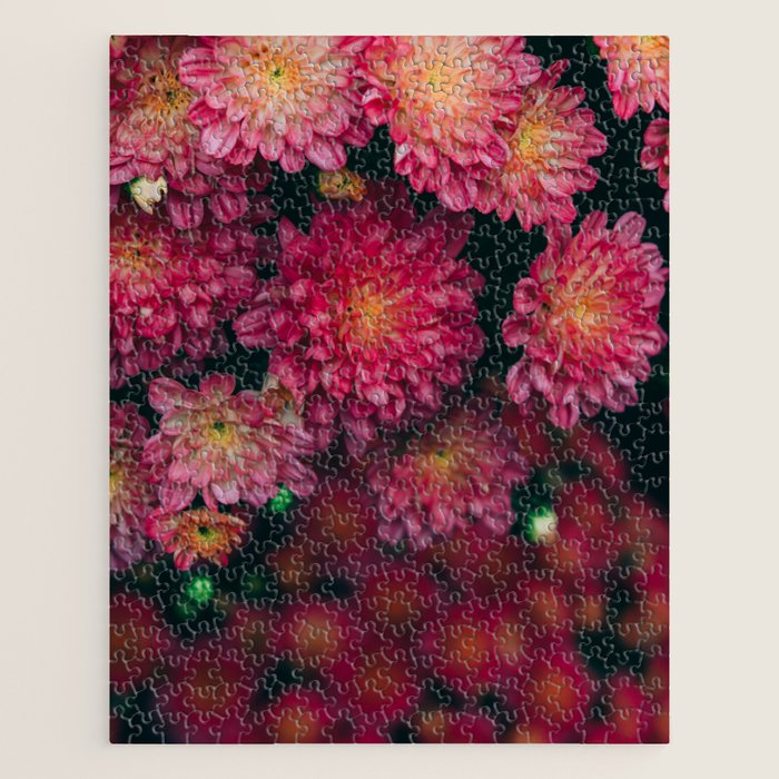 Autumn Vibes - Boho Rose Flowers Jigsaw Puzzle Gallery Image 1