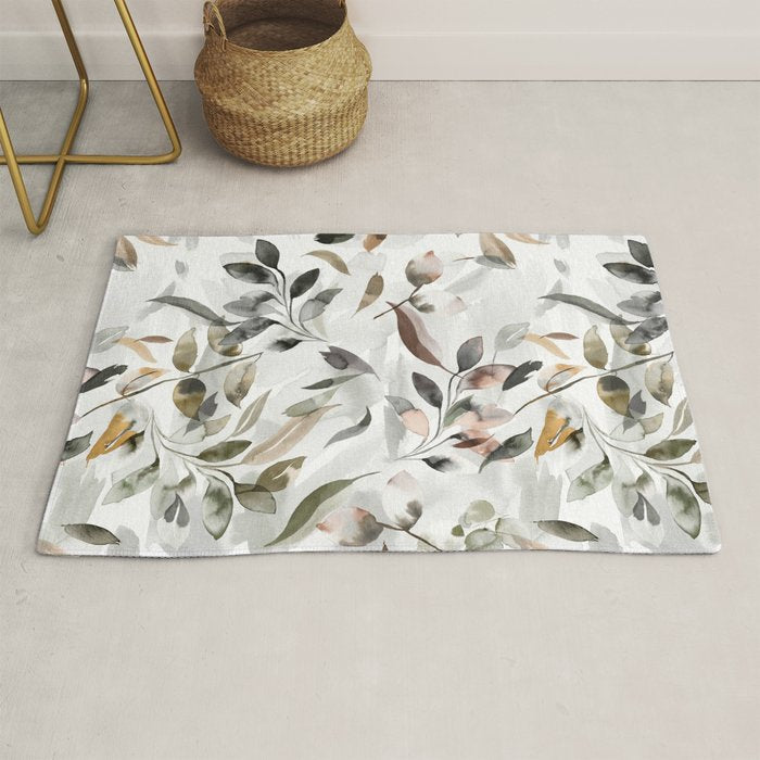 Harvest 2025 Mystic Watercolor Leaves Fall Rug Gallery Image 1
