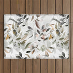 Harvest 2025 Mystic Watercolor Leaves Fall Outdoor Rug Gallery Image 1