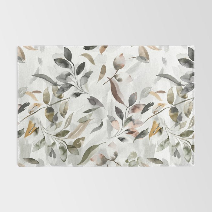 Harvest 2025 Mystic Watercolor Leaves Fall Rug Gallery Image 2