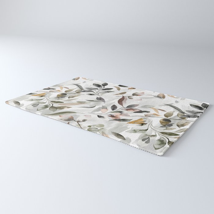 Harvest 2025 Mystic Watercolor Leaves Fall Rug Gallery Image 3
