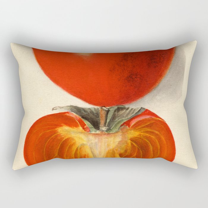 Vintage Plum Tomato Illustration Rectangular Pillow Gallery Image 1