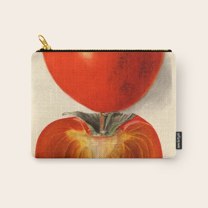 Vintage Plum Tomato Illustration Carry All Pouch Gallery Image 1