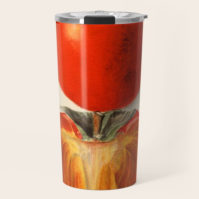 Vintage Plum Tomato Illustration Travel Mug Gallery Image 1