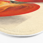 Vintage Plum Tomato Illustration Bath Mat Gallery Image 3