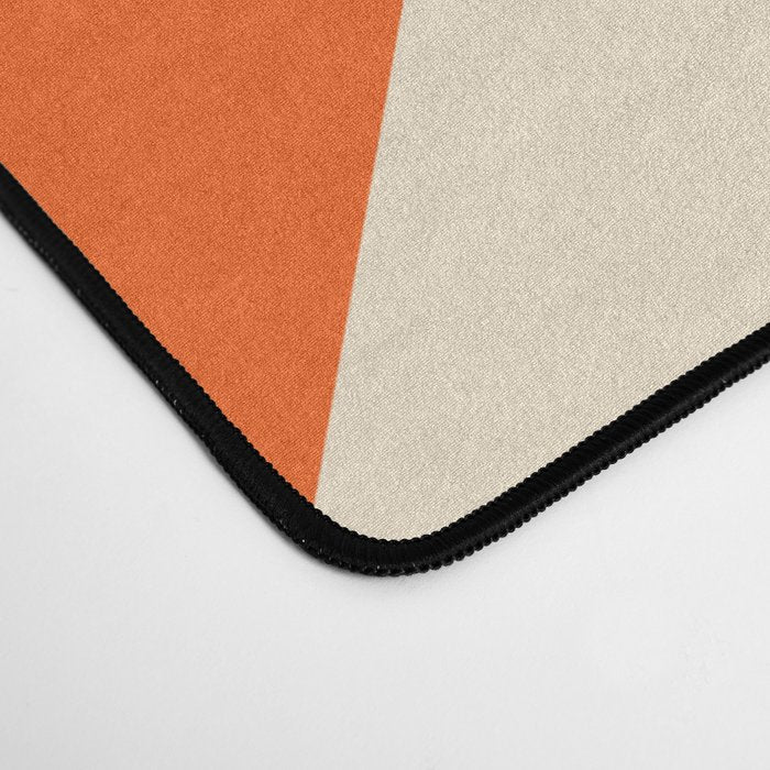 Geometric Diamond Pattern 823 Orange Turquoise and Beige Desk Mat Gallery Image 4