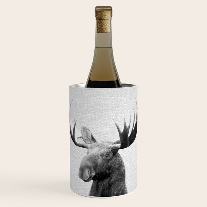 Moose - Black & White Wine Chiller Gallery Image 1