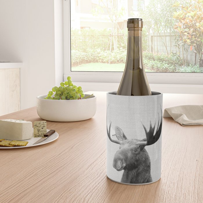 Moose - Black & White Wine Chiller Gallery Image 4