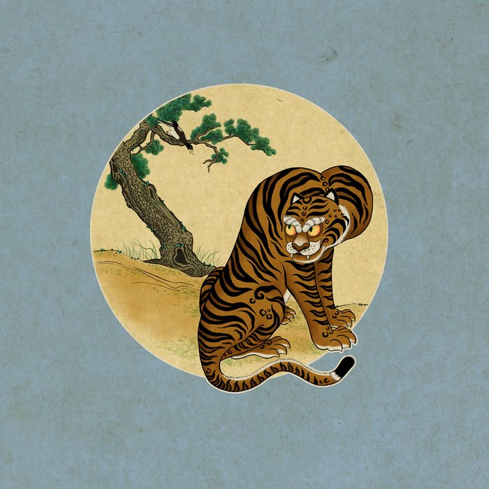 Tiger with magpie type-C : Minhwa-Korean traditional/folk art Coffee Mug Gallery Image 2