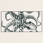 Striped Octopus Ink Drawing Desk Mat Gallery Image 3